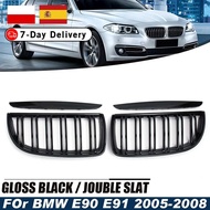 E90 E91 Pair Car Front Bumper Kidney Grille Grill Mesh For BMW E90 E91 2005-2008 Front Center Radiat