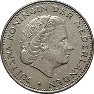 RATU Ancient Dutch Coin 2 1⁄2 Queen Juliana Original Nickel Material
