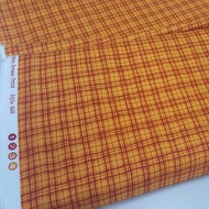 100% Premium Cotton Fabric Orange Checked Design-Cotton Cloth/DIY |Sewtizen Fabric & Notion|