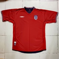 [PRELOVED] VINTAGE RETRO Umbro England FA 2002 World Cup Away Reversible Replica Jersey (Size L)