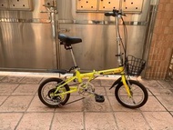 二手中童車 14寸黄色NIPPON中童摺疊變速單車