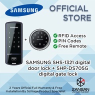 Samsung SHS-1321 Digital Door Lock + SHP-DS705G Digital Gate Lock Bundle/AA Batteries / Installation Included