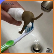 KKGOO Pooping Dog Butt Toothpaste Topper, Toothpaste Hat Dog Poop Toothpaste Squeezer, Funny Bathroo
