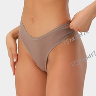 Pure Cotton Underwear Women Large Size Mid-Waist Invisible Sexy Thong Women's Hemming High Elastic B