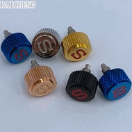 BAICHENG  Silver Rose Black Gold Blue Watch Crowns Watch Parts Replacement S Crown for NH35 NH36 4R3