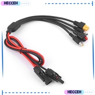 HECCEH  Panel Extension Cable, 4 in 1 MC4 to DC5521 7909 XT60 Female Connector  Wire, Connector 1m L