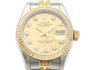 [ROLEX] 勞力士 69173G Datejust 10P 鑲鑽 K18YG/SS 自動上弦日期