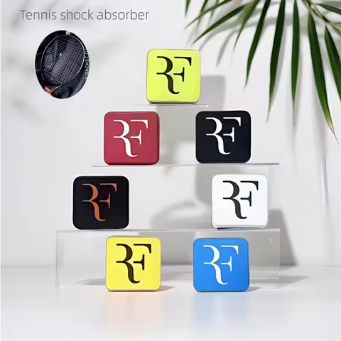 RF letter tennis racket shock absorber silicone square damper net badminton accessories anti-vibrati