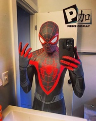 PS5 Miles Morales Cosplay Costume Zentai Halloween Costume SuperHero Bodysuit Jumpsuit Swimming Suit