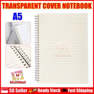 A5 Notebook Transparent Cover | Writing Notebook |Handwriting Notebook |Notebook Diary |Notebook for