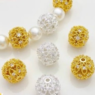 DIY Fancy Zircon Round Spacers / Handmade Diamond Circle Spacers