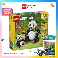 LEGO Creator 31165 Wild Animals: Panda Family (626 Pieces) Building Block Toys Bricks