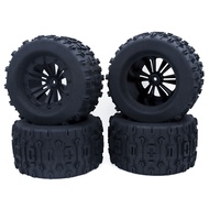 4PCS 125mm 1.9 Beadlock Wheel Rim Tire Set for 1/10 RC Crawler Car TRX4 RC-4WD D90 Axial SCX10 II II