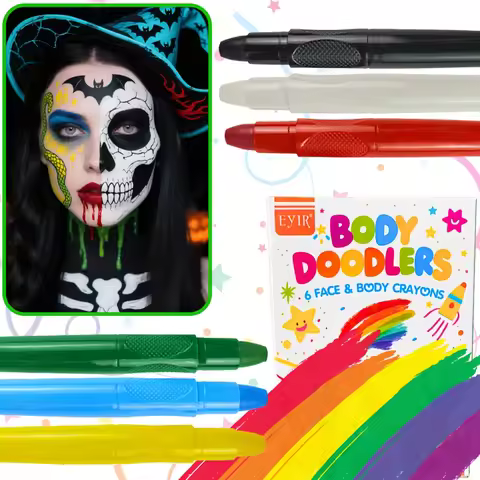 Face Painting Pen Set, Portable Face Paint Pens for Body and Face Painting, Multi-functional Face Pa
