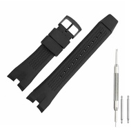 Rubber Silicone Watch Band Strap Compatible with Citizen AW1475 1476 1477 CA4154 4155 with Free Spri