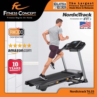 FItness Concept : Nordictrack T6.5S Treadmill Perfect Treadmills for Home Use, Walking Treadmill with Incline, Bluetooth Enabled, 136kg User Capacity