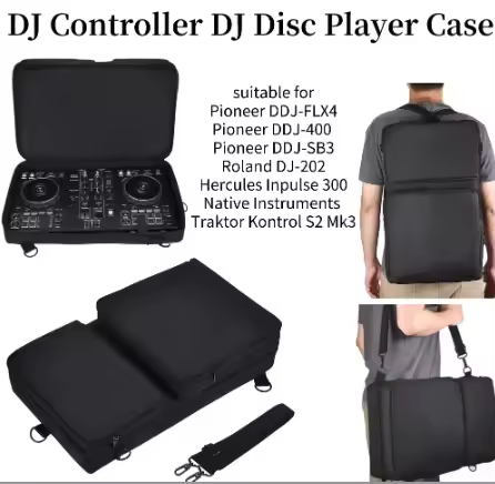 Portable DJ Turntables Protective Case with Sholder Strap Travel Carrying Storage Bags Accessories f