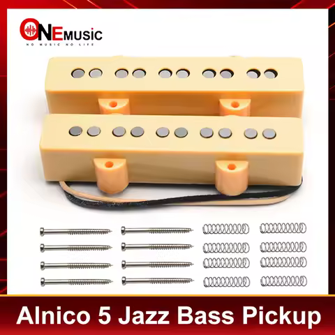 5-String Alnico 5 JB Bass Pickups Neck-9.6K & Bridge-11.1K Pickup fit 5 Strings JB Bass Guitar Picku