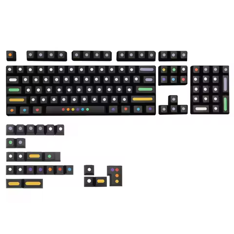128 Keys PBT Keycap Cherry Profile DYE-SUB Personalized GMK Dots Keycaps For Mechanical Keyboard Wit