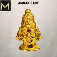 Amman Face Mask/Brass Amman mask in head for deity decoration/ALANGARAM/POOJA