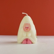 白色卜卜鯊  手作香氛蠟燭 向日葵 鼠尾草