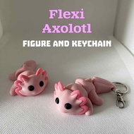 Flexi Axolotl Figure and Keychain