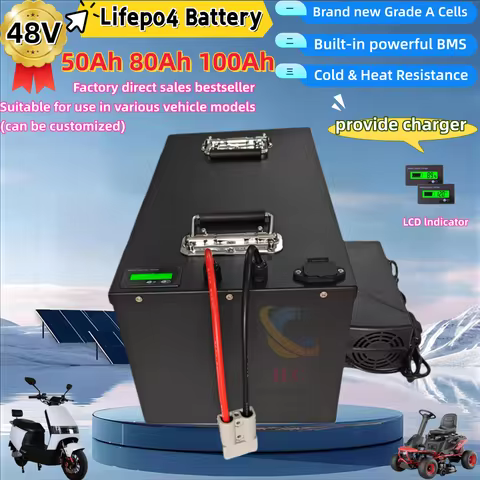 HC_48V 50AH 80Ah 100Ah Lifepo4 lithium battery pack for Ryobi RM480e RM300e ZT480ex 300MV Zero Turn 
