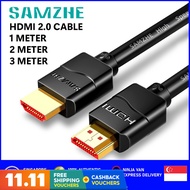SAMZHE HDMI 2.0 Cable 4K 60Hz (1 Meter / 2 Meter / 3 Meter) Black Cable Video and Sound ARC Support 