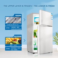 Mini Refrigerator With Freezer HD Inverter 2-Door Small Refrigerator Save Electricity