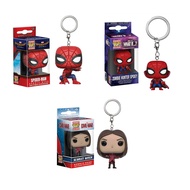 New Funko POP Movie Marvel Spiderman Keychain PVC Scarlet Witch Cape Spider-Man Wanda Vision Figurine Collection Gift