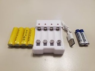全新USB充電AA電池/ AAA電池 連充電座