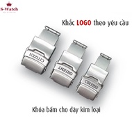 Seiko clasp size 20mm 18mm 16mm for men's watch metal strap, watch strap buckle, watch clasp, engrav