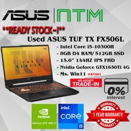 #AT381 Used ASUS TUF FX506L Gaming Laptop I5-10300H 8GB DDR4 512SSD Nvidia GTX1650Ti GTX 1650 Ti 4G 