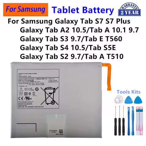 EB-BT875ABY BT975 Battery For Samsung Galaxy Tab S7 Plus Tab A2 T595 T585 S3 T825 Tab E T560 S4 T835