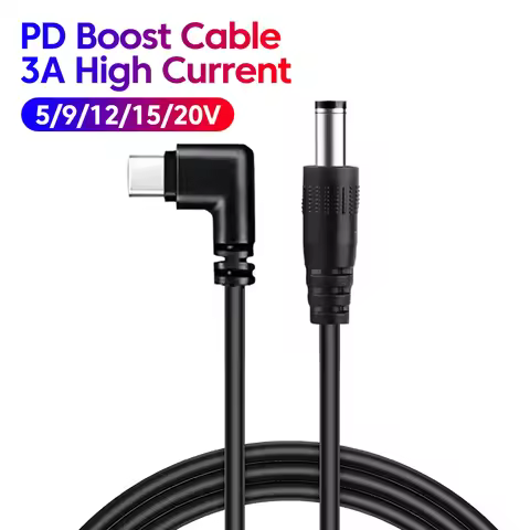 Type-C to DC 5.5mm Power Boost Cable Type C To DC 5V/9V/12V/15V/20V Connector Boost Cable For Router