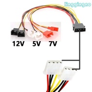 4Pin  to 3Pin Fan Power Cable Adapter Connector 12V 7V 5V Cooling Fan Cable