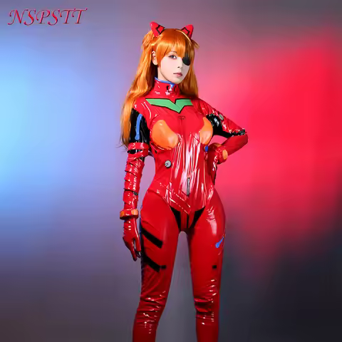 NSPSTT EVA Asuka Langley Soryu Combat Suit Cosplay Costume Asuka Langley Soryu Carnival Party Women 
