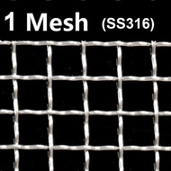 Stainless Steel Wire Mesh SS316 Netting 1 Mesh 316 Crimped 30 Mtr Length