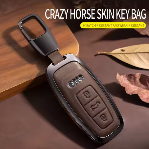 For Audi a6l a4 a3 a7 Key coverQ5 Q7 Q3 Q2Key cover Special leather key bag
