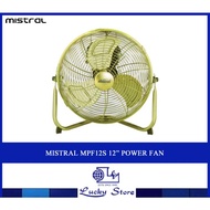 MISTRAL MPF12S 12 INCH HIGH VELOCITY POER FAN, FLOOR TYPE, METAL BLADE, 3 SPEED