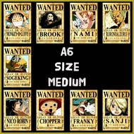 ◶ ◧ ◑ MangaLife One Piece Wanted  Poster Latest / Yonko A6 Size Wall Decoration Art ( Medium )