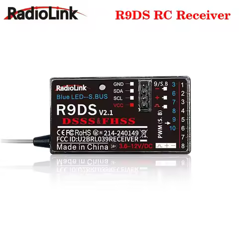 Radiolink R9DS RC Receiver 9 Channels Flight Information Transmission SBUS/PWM/PPM Signal Compatible