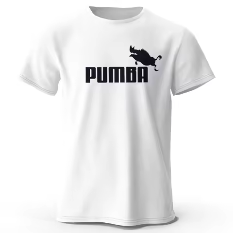 Casual Oversized Men's T-shirt Joke The Pumba Printed Men's T-Shirt 100% Cotton Oversized Funny Grap