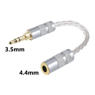 Audio 4.4mm Female to 3.5mm Stereo Male Converter Cable 14cm