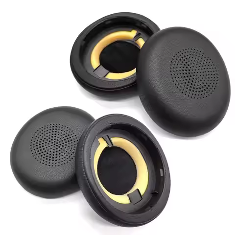 1Pair PU Leather Ear Pads for Jabra ELITE 45H Evolve2 65 Headphone Elastic Foam Earpads Ear Pads Spo