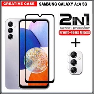 3-IN-1 Tempered Glass Package for Samsung GALAXY A14 5G Screen Protector - Samsung A14 5G