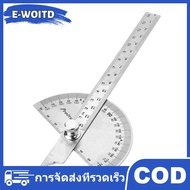 E-WOITD 15cm 180 Degree Adjustable Protractor multifunction stainless steel angle ruler