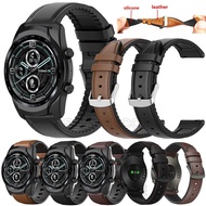 For Samsung Galaxy watch 4 3 45mm 41mm/Active 2 46mm/42mm Gear S3 bracelet Huawei GT/2/2e 20/22mm watch band Leather+Silicone Watch Band Strap Bracelet