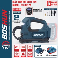 Máy bơm hơi pin BOSHUN BS-BH120 120w Nặng 940gram Áp suất tối đa 120 psi Màn hình led