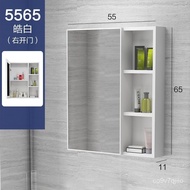 Space Aluminum Mirror Cabinet Bathroom Mirror Cabinet Wall-Mounted Bathroom Mirror Bathroom Integrated Smart Mirror Comb